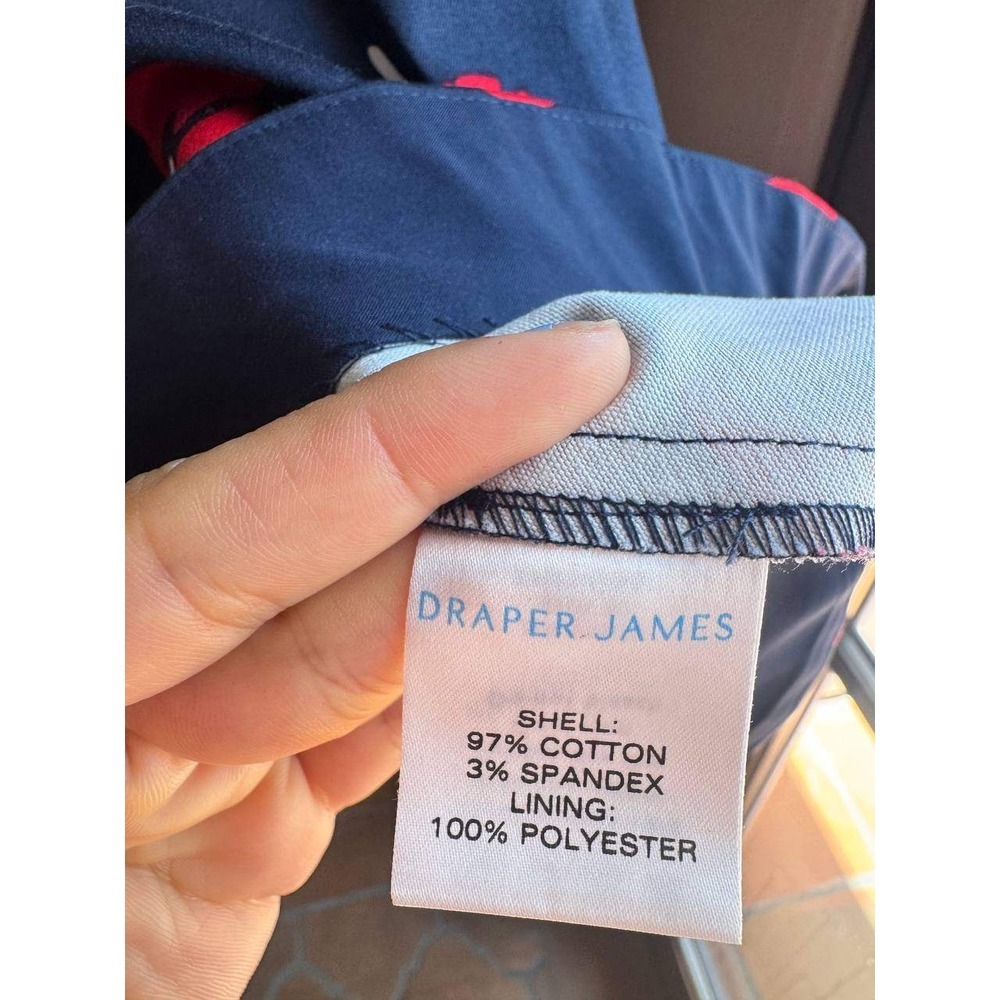 Draper James Navy Poppy Print Floral Fit Flare Skater Dress 4 Cottagecore Preppy - Picture 5 of 5